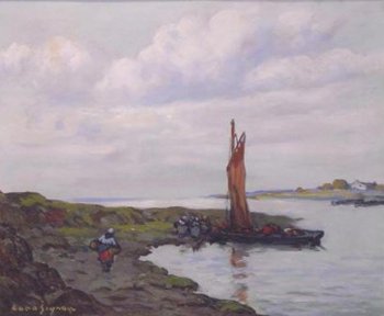 Photograph of a Breton painting by Ludovic Gignoux.