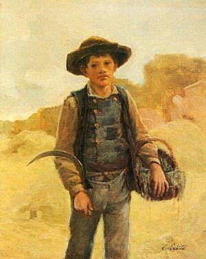 Photograph of a Breton a painting by the French artist, Eug�ne L�on Labitte.