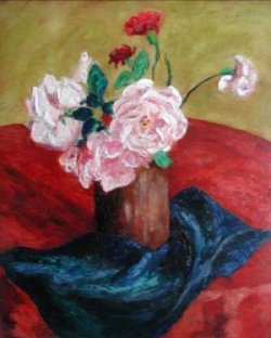 Photograph of a painting by the Irish artist, Roderic O'Conor.