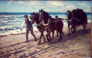 Photograph of a Breton painting by the Irish artist, Aloysius O�Kelly