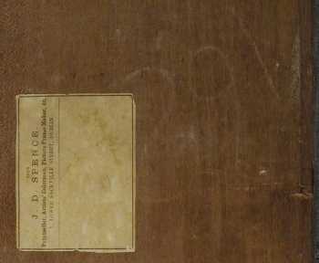 Photograph of a label on a Walter Osborne forgery.